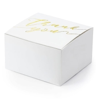 Pudełeczka ze złotym napisem Thank you