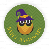 Personalizowane naklejki na halloween - GREEN HALLOWEEN