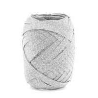 Srebrna wstążka dekoracyjna 