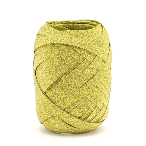 złota wstążka brokatowa - SweetPrint.pl