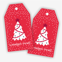 Świąteczne zawieszki do wydruku - RED CHRISTMAS 