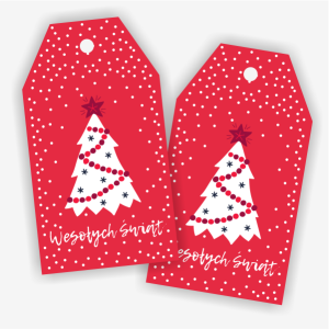 Świąteczne zawieszki do wydruku - RED CHRISTMAS 