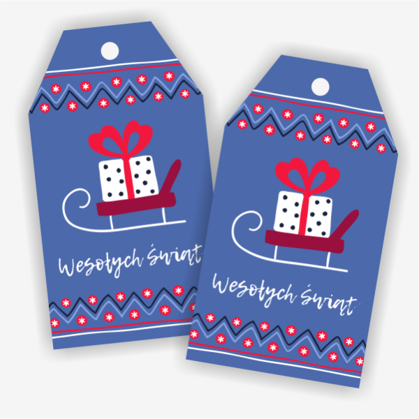 świąteczne zawieszki BLUE CHRISTMAS - niebieskie PDF