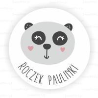 Personalizowane naklejki dla dzieci - PANDA