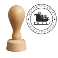 stempel świąteczny z saniami - SweetPrint.pl