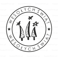 Stempel świąteczny z choinkami