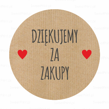naklejki eko DZIĘKUJEMY ZA ZAKUPY - SweetPrint.pl