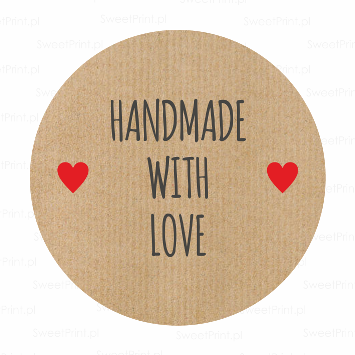 naklejki eko HANDMADE WITH LOVE - SweetPrint.pl