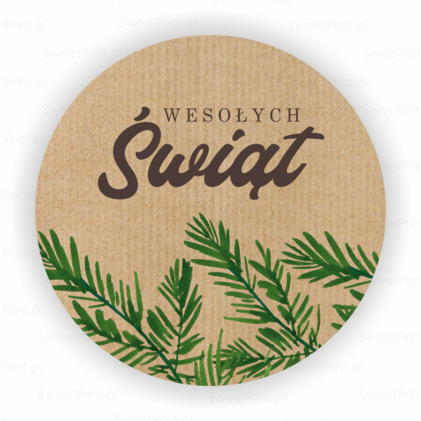 naklejki eko wesołych świąt - SweetPrint.pl
