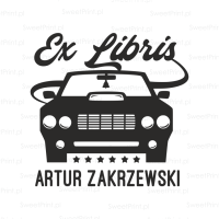 Personalizowany stempel - EX LIBRIS - VINTAGE CAR