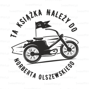 Personalizowany stempel - EX LIBRIS - MOTORBIKE