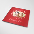 Personalizowana kartka walentynkowa ze zdjęciem w formacie 13,5×13,5 cm z kopertą