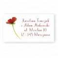 naklejki adresowe, ślubne z makiem - SweetPrint.pl