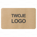 Prostokątna naklejka kraft 6x4 cm z logo – personalizowana etykieta eko