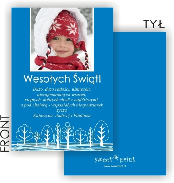 kartki ze zdjęciem i życzeniami na święta - SweetPrint.pl