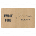 Naklejka kraft 6x4 cm z logo i napisem – personalizowana etykieta eko z tekstem