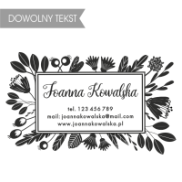 Stempel - wizytówka KWIATY
