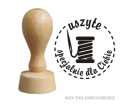 uszyte specjalnie dla Ciebie - stempel na drewnianym gryfie