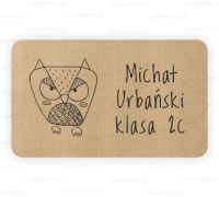 Naklejki na książki i zeszyty KRAFT / SOWA