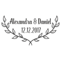 personalizowana pieczątka ślubna z imionami i datą