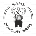 Personalizowany stempel / pieczątka ex libris z misiem koala - SweetPrint.pl