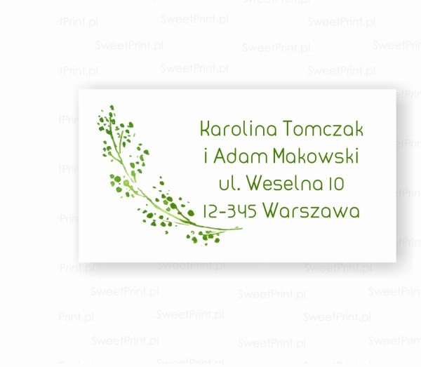 ślubne naklejki adresowe