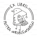 Personalizowany stempel  ptaszek / pieczątka ex libris z ptaszkiem - SweetPrint.pl