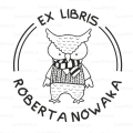Personalizowany stempel / pieczątka ex libris z sową - SweetPrint.pl