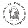Stempel exlibris z misiem – personalizowany