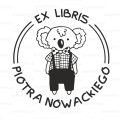 Stempel exlibris z misiem koala – personalizowany