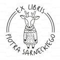 Personalizowany stempel jeleń / pieczątka ex libris z jelonkiem - SweetPrint.pl