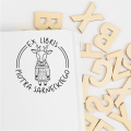 Stempel exlibris z jelonkiem – odbicie z imieniem
