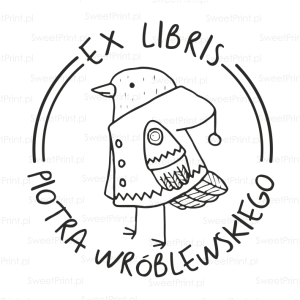 Personalizowany stempel  Ex Libris PTASZEK 
