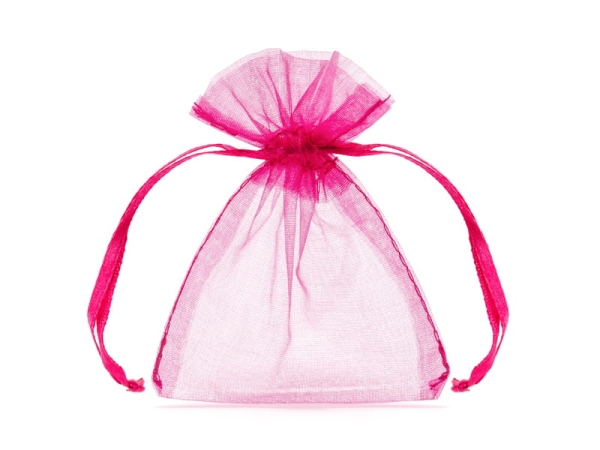 różowe woreczki z organzy - SweetPrint.pl