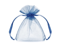 Woreczek z organzy - niebieski  7,5x10 cm