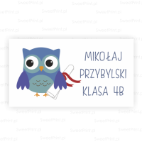 Naklejki szkolne NIEBIESKA SOWA 