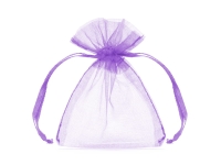 Woreczek z organzy - liliowy  7,5x10 cm