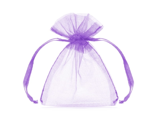 woreczki z organzy liliowe