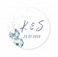 Personalizowane naklejki ślubne DMUCHAWIEC