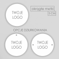 papierowe, okrągłe metki z logo - SweetPrint.pl