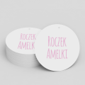 okrągłe metki z własnym napisem - SweetPrint.pl