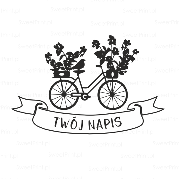 personalizowany stempel  z rowerem - SweetPrint.pl