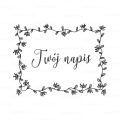 Personalizowany stempel z ozdobną,kwiatową ramką -  SweetPrint.pl