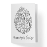 Kartki - kolorowanki wielkanocne do  wydruku
