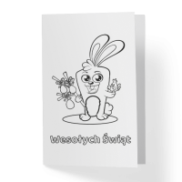 Kartki - kolorowanki wielkanocne do  wydruku