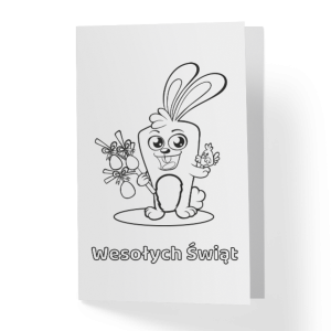 Kartki - kolorowanki wielkanocne do  wydruku