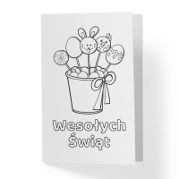 Kartki - kolorowanki wielkanocne do  wydruku