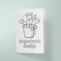 Kartki - kolorowanki wielkanocne do wydruku - SweetPrint.pl