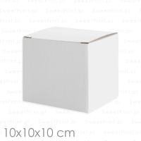 Pudełko fasonowe "KOSTKA"  10x10x10 cm  BIAŁE