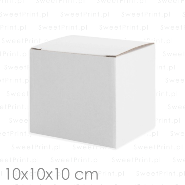 białe, kwadratowe pudełko fasonowe - SweetPrint.pl